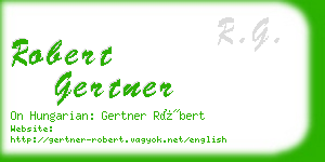robert gertner business card